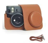 LiLiTok Borsa da trasporto per Instax mini 41 Retro Camera Case con tracolla PU Custodia in pelle Custodia da viaggio per Mini 41 Camera Storage Bag, Marrone, casual