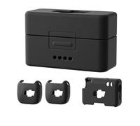 LiLiTok Custodia per DJI Mic Mini Bluetooth Lavalier Microfono in Silicone Set (2 Trasmettitori Custodia + 1 Custodia Ricevitore + 1 Guscio di Ricarica) Wireless Microfono Case (Nero)