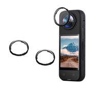 LiLiTok Custodia per Obiettivo per Insta360 X4 Fotocamera Obiettivo Cappuccio Girevole Ottico Vetro Temperato Specchio Protettivo/PC Custodia Accessori, Specchio di protezione in vetro, Cover