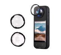 LiLiTok Custodia per Obiettivo per Insta360 X4 Fotocamera Obiettivo Cappuccio Girevole Ottico Vetro Temperato Specchio Protettivo/PC Custodia Accessori, Specchio di protezione per PC, Cover