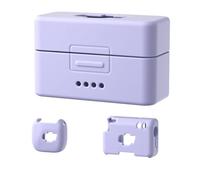 LiLiTok Custodia protettiva per DJI Mic Mini Bluetooth Lavalier microfono in silicone set (1 custodia protettiva + 1 custodia ricevitore + 1 custodia di ricarica) microfono wireless (viola)
