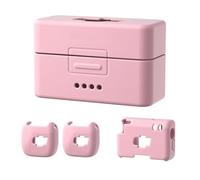 LiLiTok Custodia protettiva per DJI Mic Mini Bluetooth Lavalier microfono in silicone Set (2 custodie protettive + 1 custodia ricevitore + 1 guscio di ricarica) Wireless microfono Case (rosa)