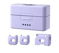 LiLiTok Custodia protettiva per DJI Mic Mini Bluetooth Lavalier microfono in silicone Set (2 custodie protettive + 1 custodia ricevitore + 1 vassoio di ricarica) Wireless Microfono Case (Viola)