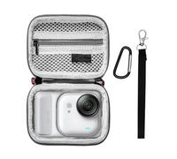 LiLiTok Mini borsa portatile per Insta360 Go Ultra, custodia protettiva in PU impermeabile, borsa compatta per fotocamera con cordino a mano e gancio (grigio)