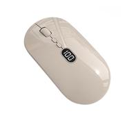 LiLiTok Mouse Bluetooth a 7 tasti, 2.4 GHz, senza fili, per ufficio, 2400 DPI con ricevitore USB per MacBook, PC, laptop, Surfacebook (beige)