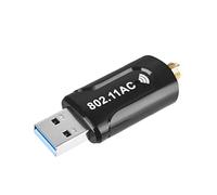 LiLiTok Scheda di rete 5G Dual Band AC1200M (2,4 GHZ/300 Mbps, 5 GHZ/867 Mbps), ricevitore WLAN, trasmettitore USB 3.0, scheda di rete wireless 5 G per PC desktop e laptop