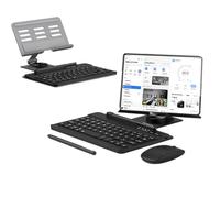 LiLiTok Set di tastiera e mouse per Samsung Galaxy Z Fold 5 4, tastiera Bluetooth portatile staccabile con mouse wireless e penna touch e supporto da scrivania per Galaxy Z Fold 5 4 (grigio)