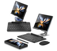 LiLiTok Set tastiera e mouse per Galaxy Z Fold 5 con Touch Pen, tastiera con supporto per telefono girevole a 360° per Samsung Galaxy Z Fold 5 penne/mouse e tastiera (QWERTY) (nero)