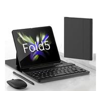 LiLiTok Set tastiera e mouse wireless con custodia per Samsung Galaxy Z Fold 5 cellulare 5G tastiera Bluetooth + mouse + penna touch (nero)