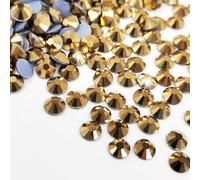 Liliume 1440 Pcs Hotfix Rhinestones SS16 Mine Gold Rhinestones 12 Colors 4 Sizes Round Glass Rhinestones for Clothes Shoes DIY Crafts (Mine-Gold-SS16)