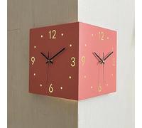 LILIXINGSH Orologio da Muro, Orologio da Parete Ad Angolo Bifacciale, Orologio da Parete Ad Angolo Digitale, Orologio da Parete Silenzioso Ad Angolo con Installazione Semplice (Color : Pink)