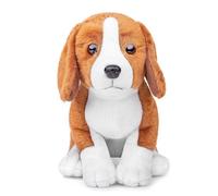 lilizzhoumax Beagle Cane Peluche 30cm/12”, simulazione simpatico giocattolo Cane Animale di Peluche, morbido Cane Bambole Animali Selvatici Regalo per Bambini e Ragazzi