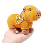 lilizzhoumax capibara peluche catena chiave 14cm/6”, simulazione animale simpatico giocattolo capybara peluche, morbido capibara peluche Bambole Animali Selvatici