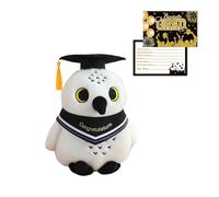 lilizzhoumax Gufo Laurea Peluche con Tocco di Laurea 22 cm, Gufo Peluche con Cappello da Dottore, Bambola Morbida, Ideale Ricordo e Regalo per Lei/Lui, Ottimo Ricordo per Studenti Viola