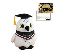 lilizzhoumax Gufo Laurea Peluche con Tocco di Laurea 22 cm, Gufo Peluche con Cappello da Dottore, Bambola Morbida, Ideale Ricordo e Regalo per Lei/Lui, Ottimo Ricordo per Studenti Rosso