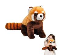 lilizzhoumax Panda Rosso Peluche 28cm/11”, simulazione animale simpatico giocattolo Panda Peluche, Animali Selvatici, Giocattoli educativi per rettili, Regalo per Bambini e Amici