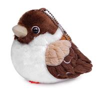 lilizzhoumax Passero Peluche 16cm/6”, Simulazione Animale Passero Peluche, Simpatico Giocattolo Morbido Uccello Peluche Bambole Animali Selvatici, Regalo per Bambini e Amici