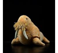lilizzhoumax Peluche di tricheco 30cm/12pollice simulazione giocattolo morbido Anfibi artici Bambole Animali Selvatici Bambini e Amici Regalo per la festa di compleanno coccoloso - marrone