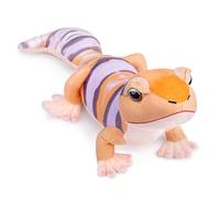 Lilizzhoumax Peluche Geco 15.7" Simulazione Morbido Rettile Giocattolo - Bambole Animali Selvatici Regalo per Bambini e Amici - Regalo di Compleanno Arancia