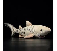 lilizzhoumax Peluche Squalo Tigre 54cm/21”,Simulazione Animale Figurina Squalo Tigre, Simpatico Giocattolo Morbido Squalo Tigre Animali acquatici, Regalo per Bambini e Amici