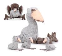 lilizzhoumax Simulazione Peluche cicogna dal becco a scarpa 3pcs Super morbido e carino Uccello Peluche Giocattoli Divertenti Regalo per bambini Decorazioni per la casa 14 pollici