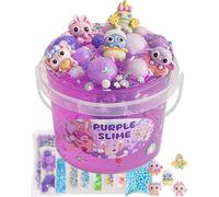 Lilla Slime Set per Bambini Melma Bucket with Slime Clay, 10 Confezioni di Accessori, Regali Slime Feste per Ragazze e Ragazzi, Giocattoli Sensoriali, Pasqua Halloween Regali di Natale