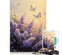 Lillà Sussurranti︰ Danza delle Farfalle al Crepuscolo Puzzle per Adulti 1000 Pezzi Gioco per la Mente Regalo Taglio di Precisione Rilassante Attività di Gruppo al Chiuso (38x26cm)