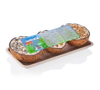 Lillebro Gusci di noci di cocco con pastone per uccelli - Set %: 3 x 3 pz (1,8 kg)
