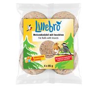 Lillebro Pastone con Insetti Mangime per uccelli selvatici - 4 x 85 g