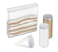 Lillian Rose Acrilico Unity Set Cerimonia con 2 Contenitori di Sabbia Colorata, 3,2 cm, Trasparente, US852 B