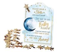 Lillian Rose Molletta da bucato a tema "Love You to The Moon and Back" "Don't Say Baby" per baby shower, blu