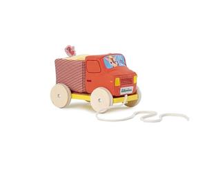LILLIPUTIENS - Camion Ribaltabile da trainare - Giocattolo di risveglio con Suoni e azioni - Stacca i Blocchi, Fai Scorrere Il Camion e divertiti con Stella e Coniglio - dai 18 Mesi - 83513