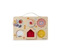 LILLIPUTIENS - Pannello di attività Fattoria - Busy Board per Bebè - Spingi, Tira, Ruota e Fai Scorrere per Avventure nella Fattoria - Valigetta Pratica da trasportare - dai 18 Mesi - 83508