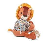 LILLIPUTIENS - Zainetto morbido a forma di leone - Ocra - 30 cm - Adatto per l'asilo nido - Regalo originale per i più piccoli - Dai 12 mesi - 84489