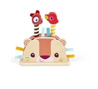 LILLIPUTIENS, Jack Pop-Up, Gioco di risveglio e abilità in Legno, da 12 | Giocattolo Azione-Reazione Bambino con 2 Animali che Saltano, Occhi mobili e Orecchie da Tirare, Capacità motorie