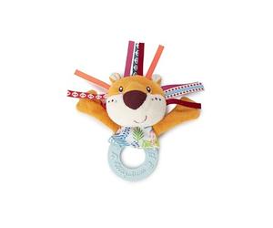 LILLIPUTIENS, Jack Sonaglio Massaggiagengive Neonato, da 3 Mesi | Massaggiagengive Leone in Peluche, Carta Frusciante nelle Braccia e Campanellino nella Testa, Gioco Sensoriale