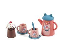 Lilliputiens, Jeanne Set da Tè da Bagno, 9 Pezzi, Da 18 Mesi | Set da Tè 9 Pezzi con 2 Tazze, Teiera e Muffin in Stoffa Ad Asciugatura Rapida, Per Gioco Simbolico in Acqua