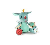 LILLIPUTIENS, Joe Il Drago, Peluche Multiattività, da 9 Mesi | Materiali e Attività Diverse con Specchio, Campanello e Carta Frusciante, Per la Scoperta Sensoriale