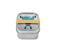 LILLIPUTIENS Lunch box Super Marius, Portapranzo in acciaio inox con coperchio fissato da elastico, Mantiene i pasti pronti per l’avventura, Ottimo per la scuola e le uscite, Dai 2 anni, 84469