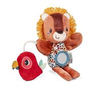 Lilliputiens - Marionetta da dito in tessuto - Jack il leone - Giocattolo sensoriale per bambini piccoli - Giocattolo educativo per stimolare la vista e l'udito del bambino - Dai 6 mesi - 83598