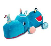 LILLIPUTIENS Maxi Peluche Porta-Segreti Marius Il Rinoceronte, Giocattolo di risveglio 90 cm, Tasca segreta e attività Divertenti, Peluche sonoro aggiuntivo Pablo Il Tucano Incluso, dai 6 Mesi