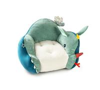LILLIPUTIENS, Poltroncina Joe Il Drago, Verde e Blu, da 12 Mesi | Texture Morbide e Varie, Arredo per bambini e seduta comoda per cameretta, Lettura o Sala Giochi