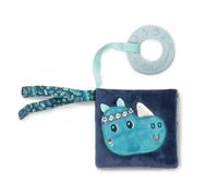 LILLIPUTIENS - Primo Libro di Stoffa per Neonati Marius Il Rinoceronte - Libro di Risveglio interattivo con Anello da Dentizione e Trame Divertenti - Stimola la Motricità dai 6 Mesi - 83373