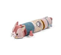 LILLIPUTIENS - Rullo sonoro 4 in 1 con sonagli e cilindri da assemblare - Giocattolo educativo per neonati Jeanne il gatto - Stimola la motricità e i sensi - A partire dai 6 mesi - Rosa - 34 cm