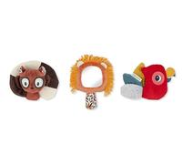 Lilliputiens - Set di 3 sonagli sensoriali - Jack & i suoi amici - Giocattoli colorati per lo sviluppo - Stimolano 3 sensi: vista, tatto e udito - Confezione regalo - Dalla nascita - 83588