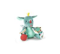 Lilliputiens - Sonaglio attività Joe il Drago - Peluche interattiva per neonati con specchio, sonaglio,carta frusciante - Stimola i sensi,la motricità,l’immaginazione - Giocattolo educativo dai 9 mesi