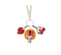 Lilliputiens - Sonaglio per bebè Jack il Leone - Con anello di dentizione in silicone, specchio e sonaglio - Forma di portachiavi - 25 x 20 cm - Da 3 mesi