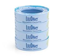 LillOne 4 Ricariche con Cestelli Riutilizzabili per Mangiapannolini compatibili con Angelcare Classic, Maialino Foppapedretti, Litter Locker, Playtex Genie, Munchkin - Mangia pannolini