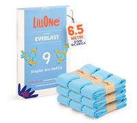 LillOne EVERLAST 9 Ricariche Mangiapannolini UNIVERSALI - EXTRA LUNGHE (6,5 m) SPESSORE MAGGIORATO Anti Odore e Perdite compatibili con Angelcare, Maialino Foppapedretti, Tommee Tippee, LitterLocker