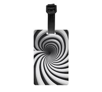 L'illusione ottica a spirale GIF per etichette per bagagli protegge la privacy ed è un must per i viaggi ed è durevole